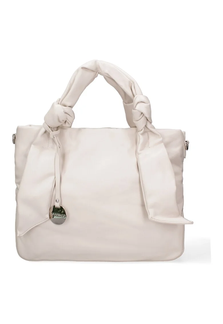 Geanta shopper de piele ecologica, Bej