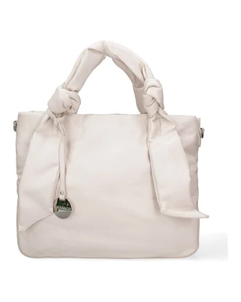 Geanta shopper de piele ecologica, Bej