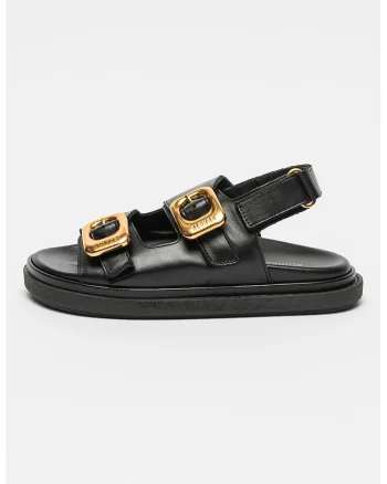 Sandale de piele Daria, Negru
