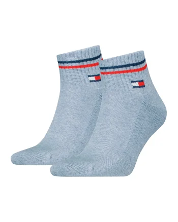 Set de sosete scurte unisex, striate - 2 perechi, Albastru glaciar