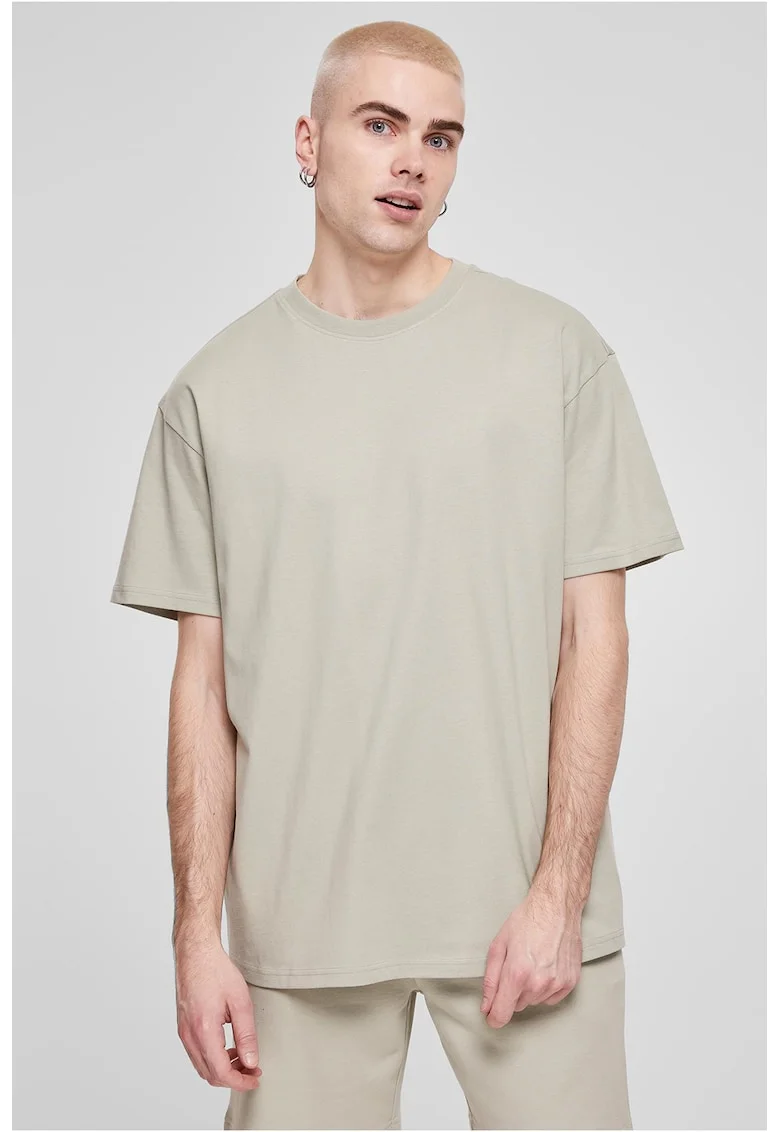 Tricou supradimensionat cu maneci cazute, Verde pal