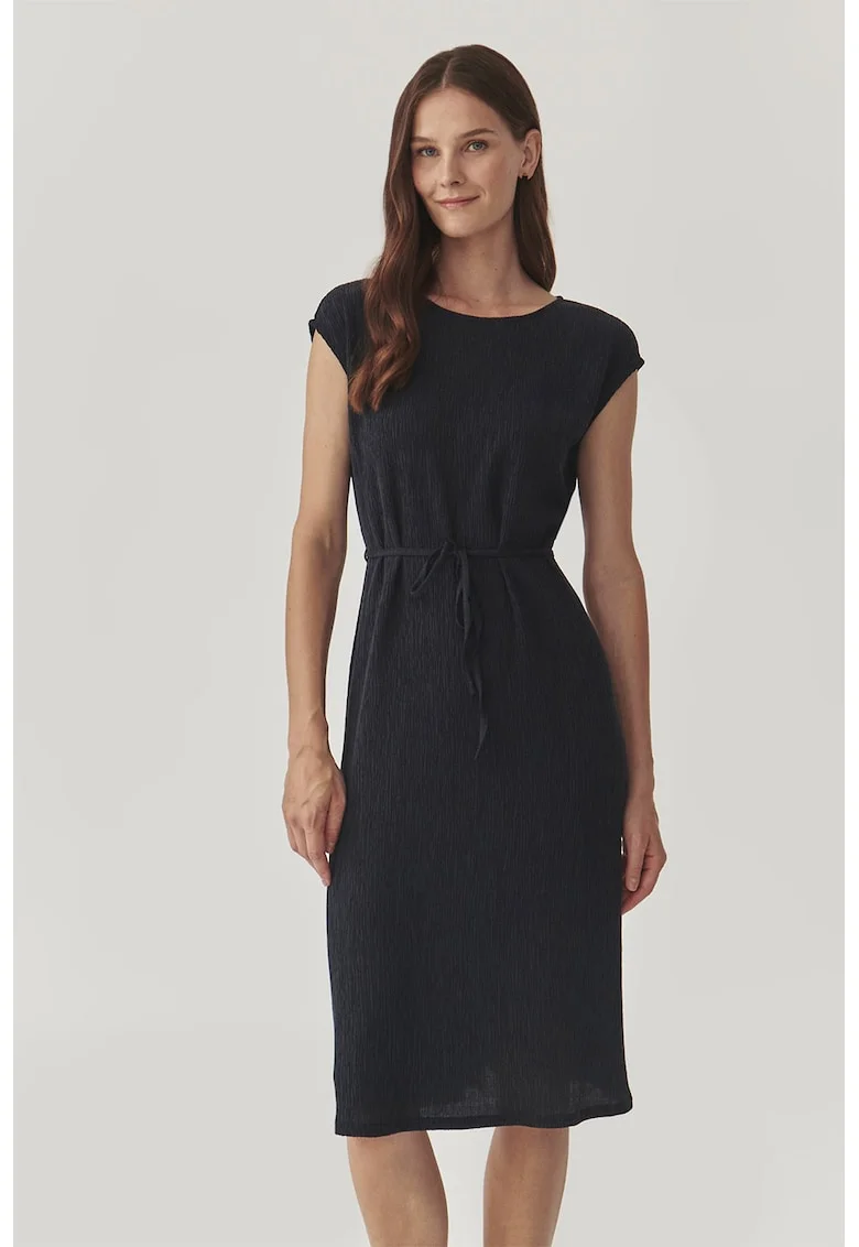 Rochie midi evazata din amestec de lyocell Tabi, Negru