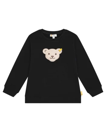 Bluza de trening cu detalii brodate, Negru