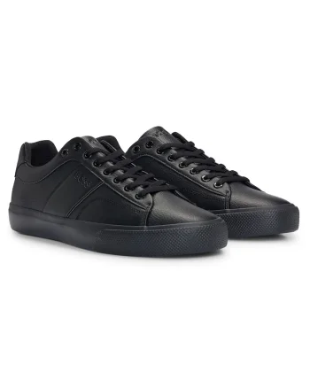 Pantofi loafer de piele ecologica cu aspect texturat Aiden Tenn, Negru