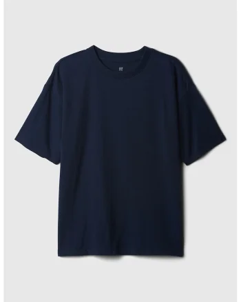 Tricou cu decolteu rotund, Bleumarin