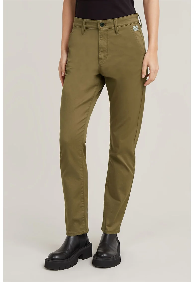 Pantaloni chino conici, Verde masliniu