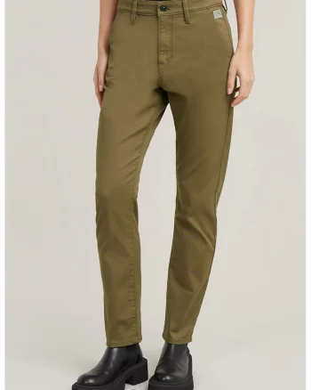 Pantaloni chino conici, Verde masliniu