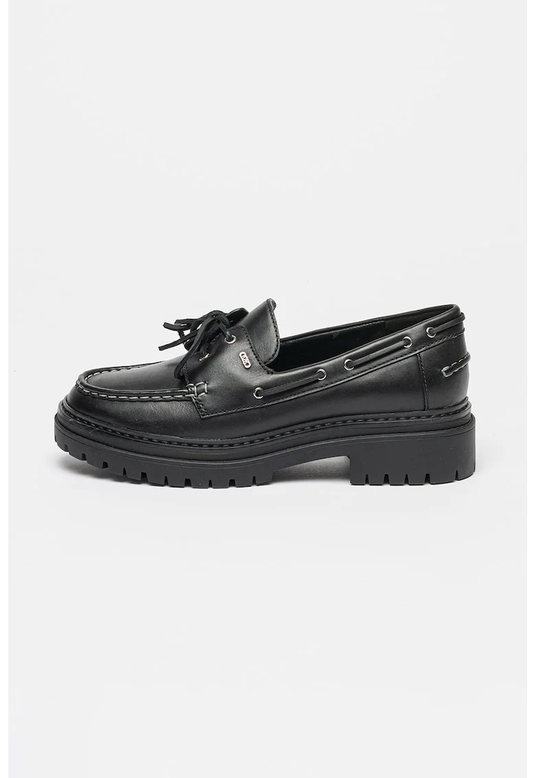 Pantofi boat de piele Cameron, Negru