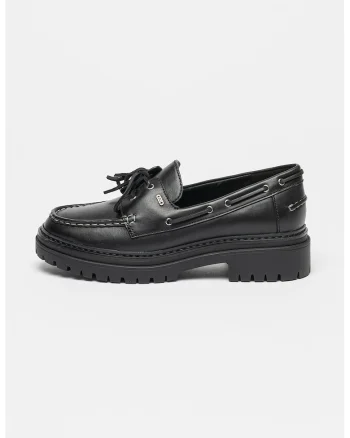 Pantofi boat de piele Cameron, Negru