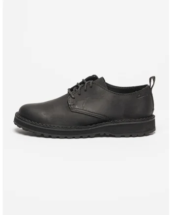 Pantofi de piele cu logo discret, Negru
