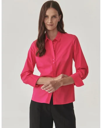 Camasa din amestec de bumbac Eliko, Fucsia