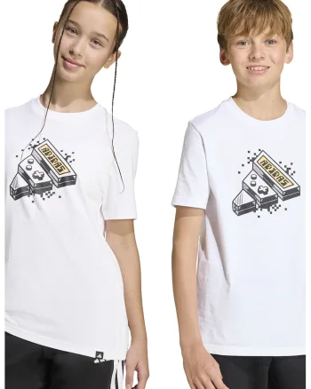 Tricou din bumbac cu imprimeu pe partea din spate Game, Alb/Negru/Galben