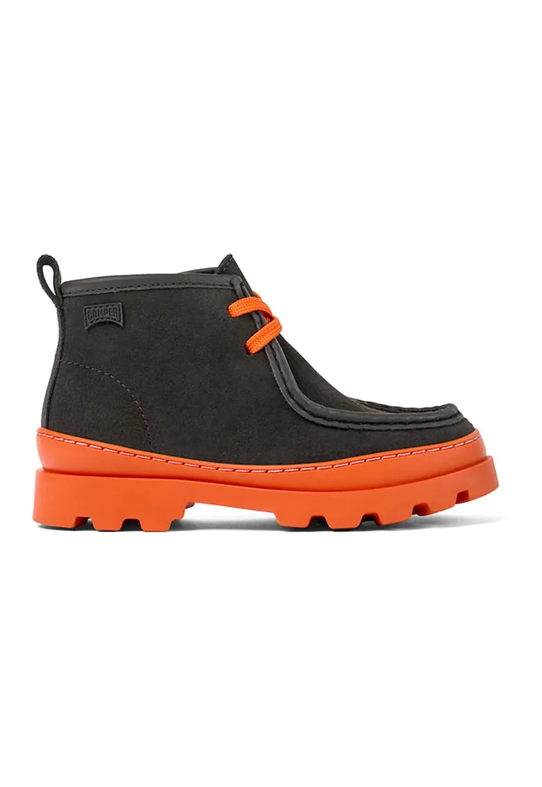 Ghete chukka de piele Brutus 50339, Portocaliu/Gri inchis