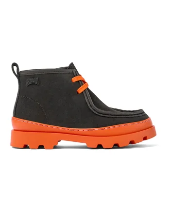 Ghete chukka de piele Brutus 50339, Portocaliu/Gri inchis