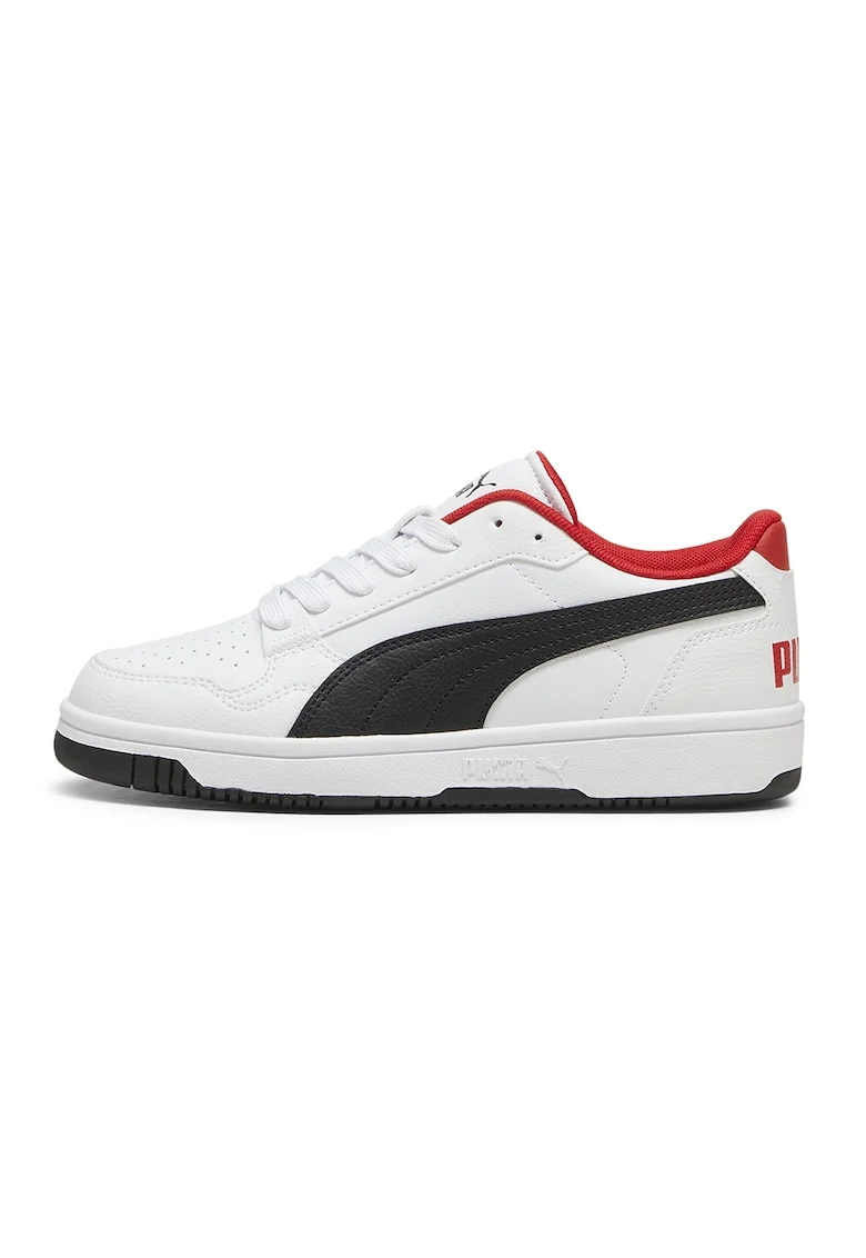 Pantofi sport de piele ecologica Reb-L Jr, Alb/Negru