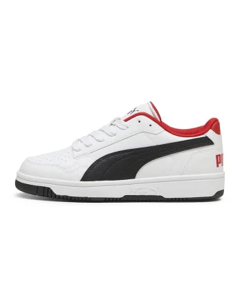 Pantofi sport de piele ecologica Reb-L Jr, Alb/Negru