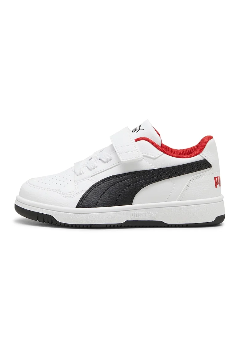 Pantofi sport din piele ecologica cu inchidere velcro Reb-L AC+ PS, Rosu/Alb/Negru