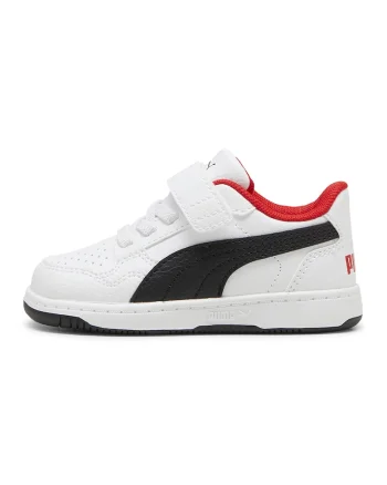 Pantofi sport din piele ecologica cu inchidere velcro Reb-L AC+, Rosu/Alb/Negru
