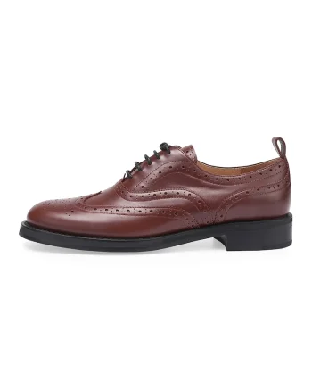 Pantofi brogue de piele, Maro scortisoara
