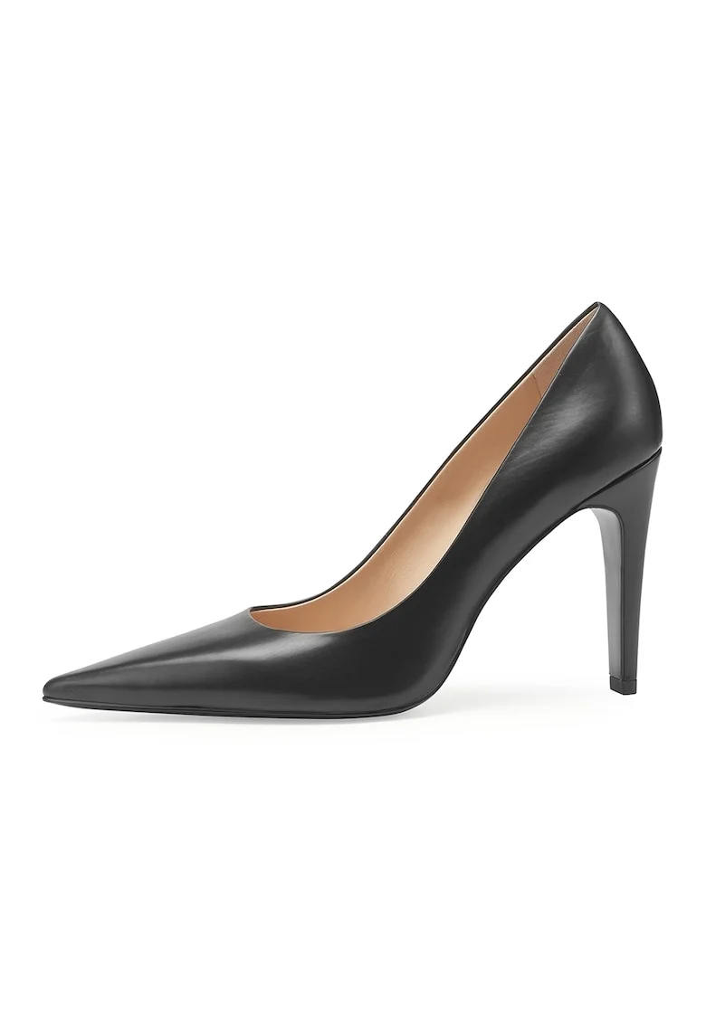 Pantofi stiletto de piele, Negru