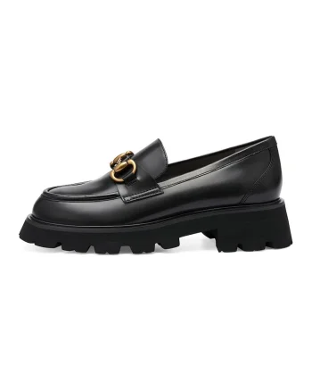 Pantofi loafer de piele, Negru