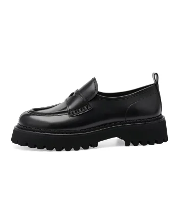 Pantofi loafer de piele, Negru