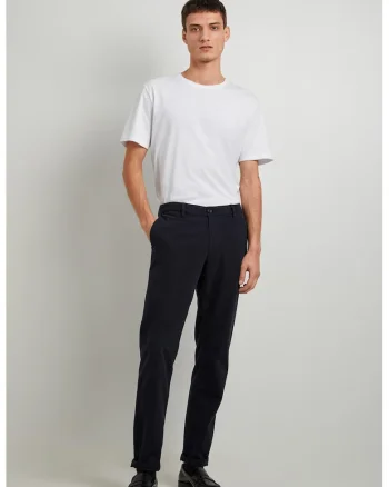 Pantaloni drepti cu talie medie, Negru