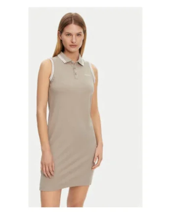 Rochie mini din amestec de bumbac organic