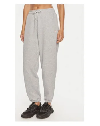 Pantaloni din amestec de bumbac cu șnururi