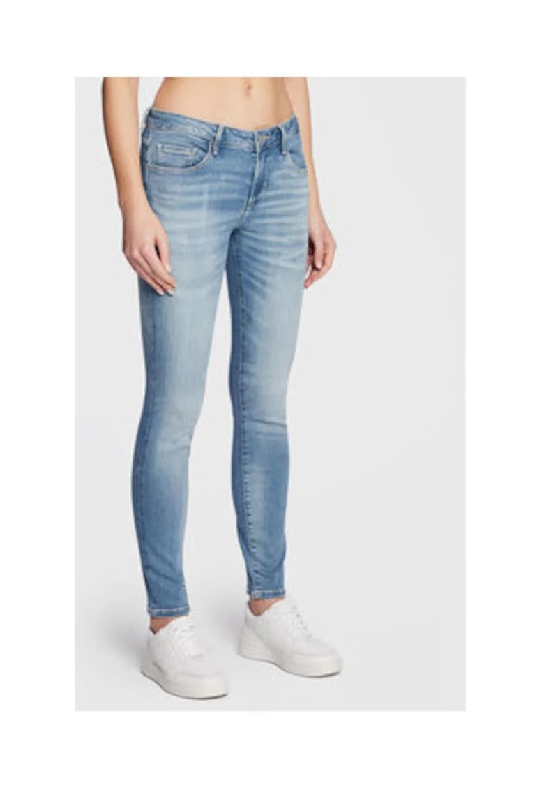 Blugi skinny fit cu aspect prespalat Annette