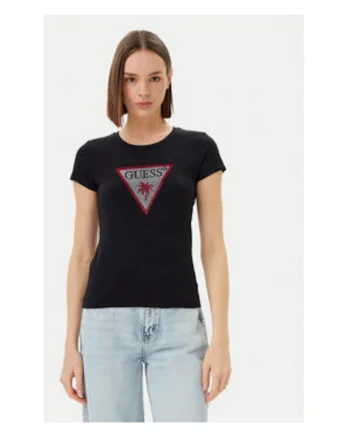 Tricou cu logo din strasuri