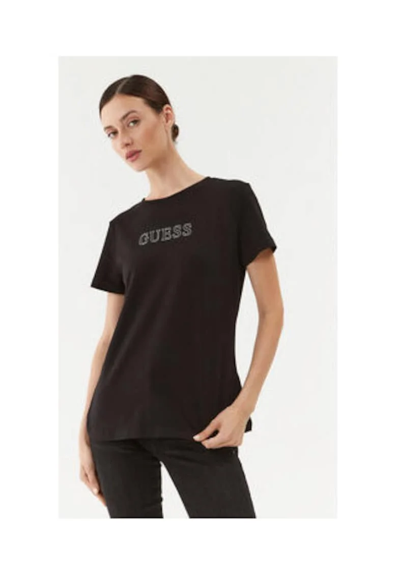 Tricou cu imprimeu si decolteu pe gat