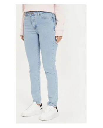 Blugi din denim slim fit cu talie medie cu buzunare