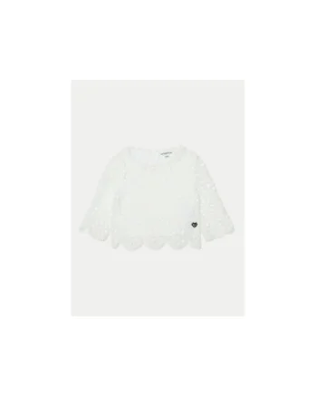 Bluza cu maneca trei sferturi brodata
