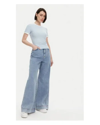Tricou crop din amestec de modal