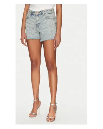 Pantaloni scurti din bumbac organic cu talie inalta
