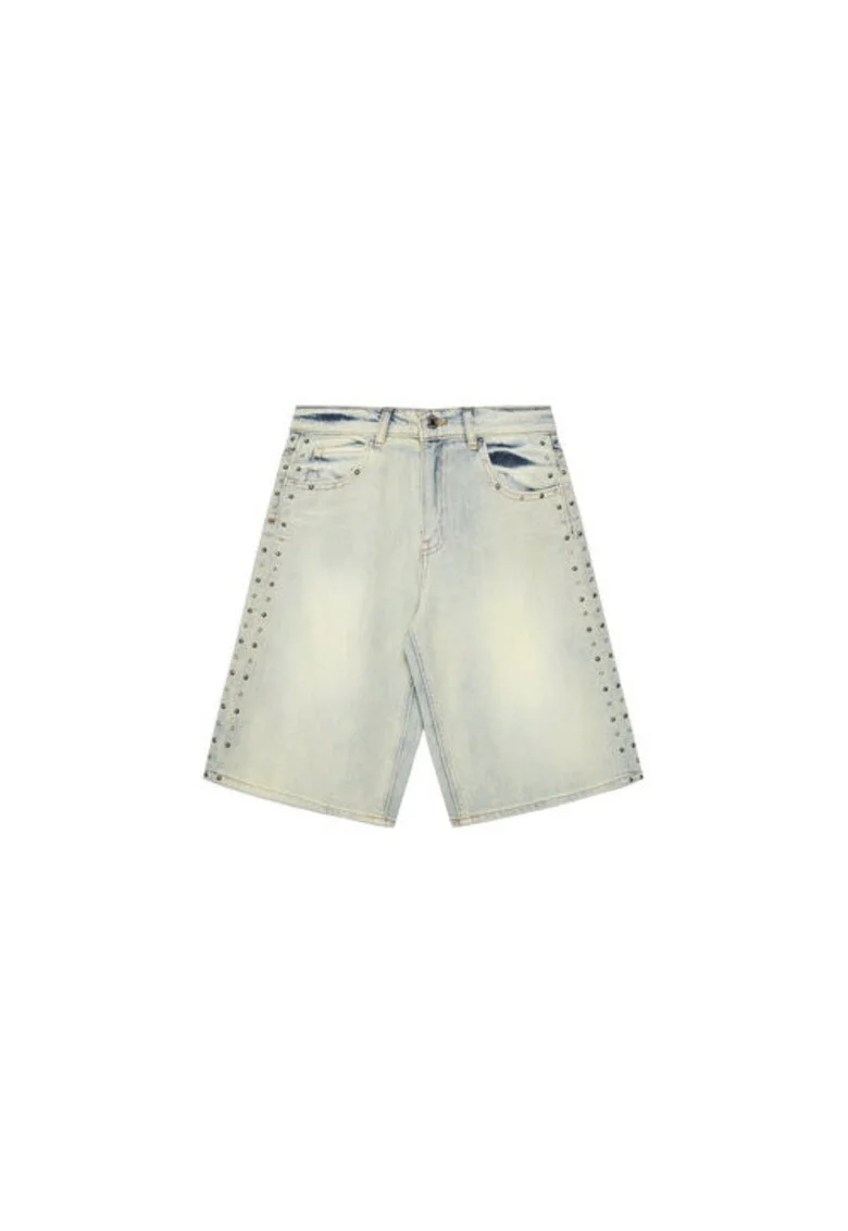 Pantaloni scurti din denim cu aspect uzat