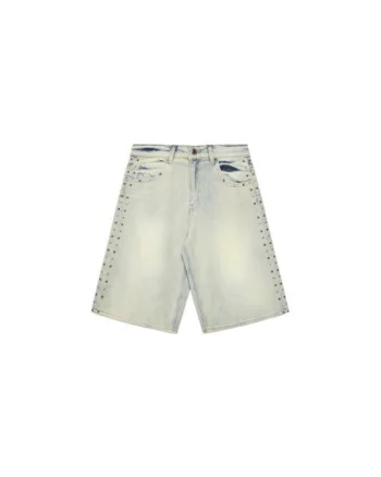 Pantaloni scurti din denim cu aspect uzat