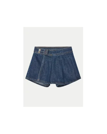 Fusta pantalon mini din denim