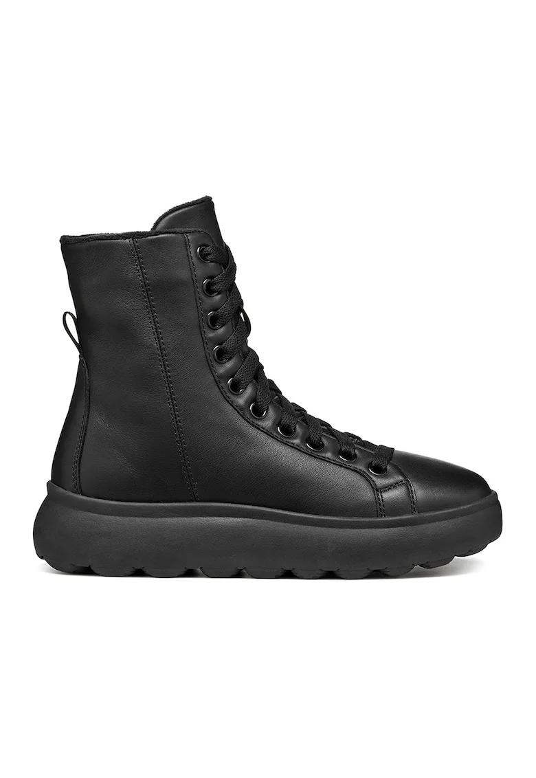 Ghete de piele cu fermoar, Negru
