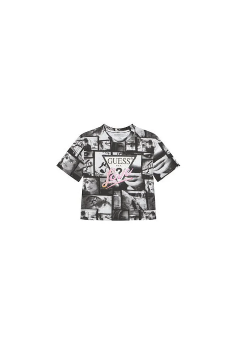 Tricou din amestec de bumbac organic cu imprimeu grafic