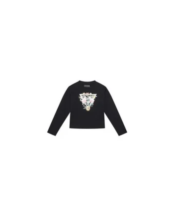 Bluza din bumbac organic cu imprimeu floral si logo