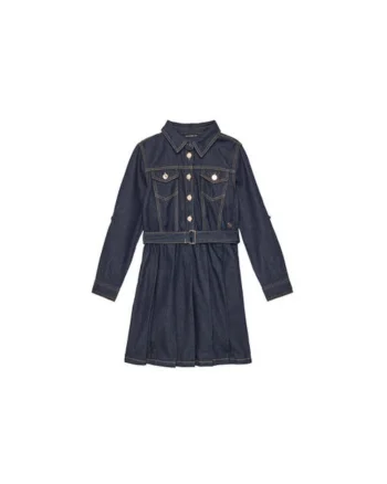 Rochie din denim cu o curea in talie