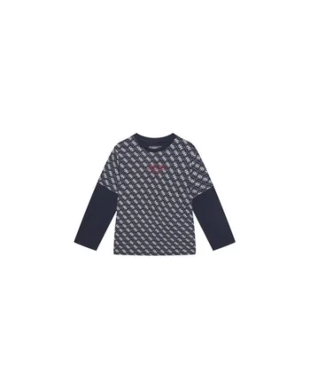 Bluza din bumbac organic cu model logo