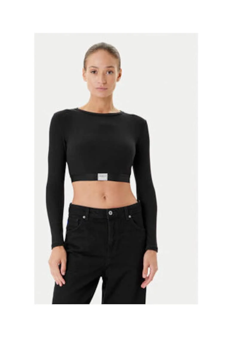 Bluza crop cu maneci lungi