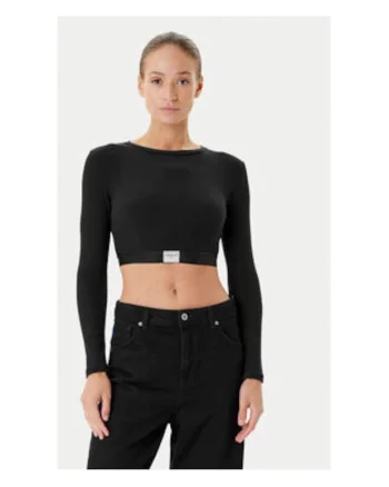 Bluza crop cu maneci lungi