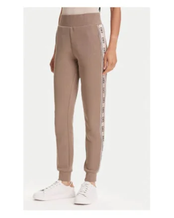Pantaloni de bumbac cu talie inalta