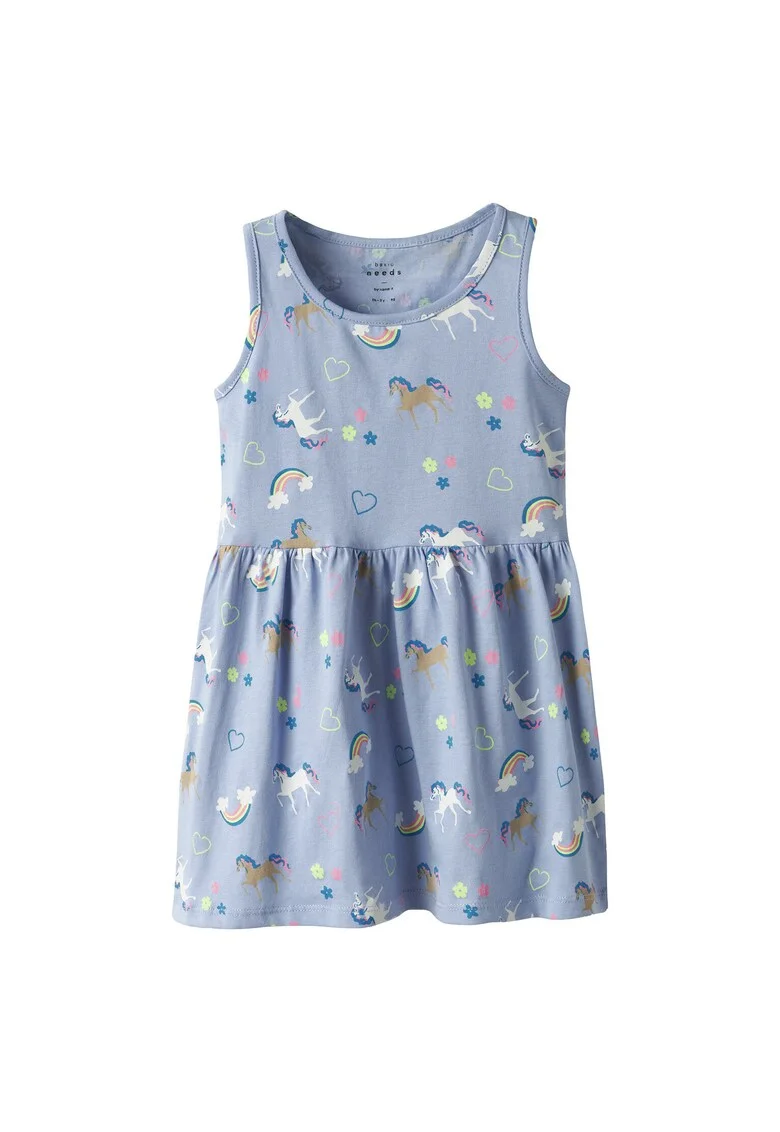 Rochie fete  13230153, Bumbac, Albastru deschis, Albastru deschis