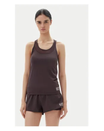Tricou dama, Emporio Armani  85% poliester, maro, elastan,
