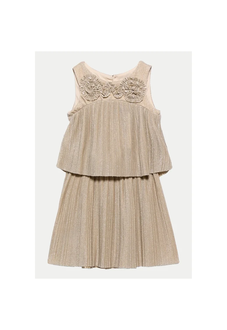 Rochie fete,  model 5071, bej, material de calitate